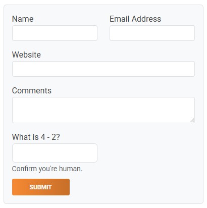 Public Blog comment form