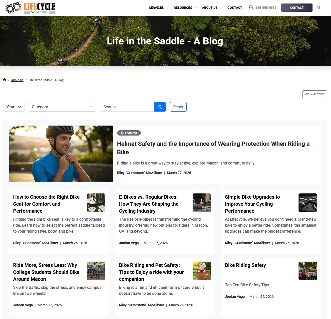 Public Blog list page