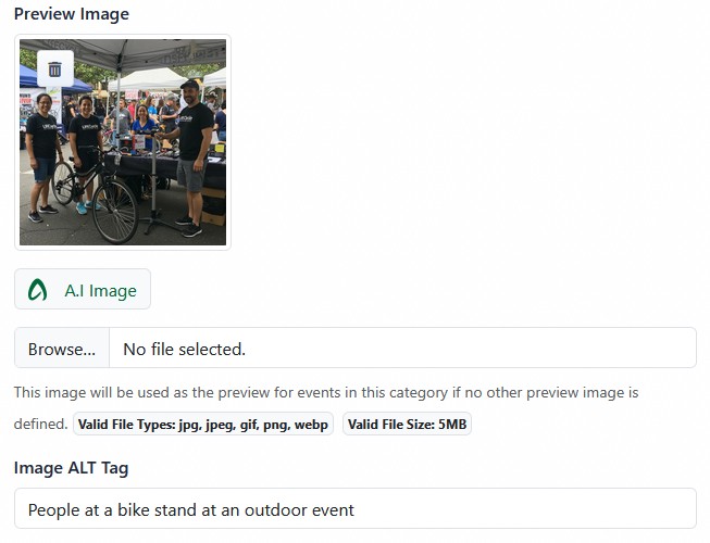 Category preview image field
