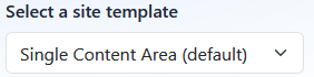 Select a site template field in Quick Add