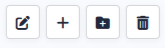 Menu Manager row action buttons