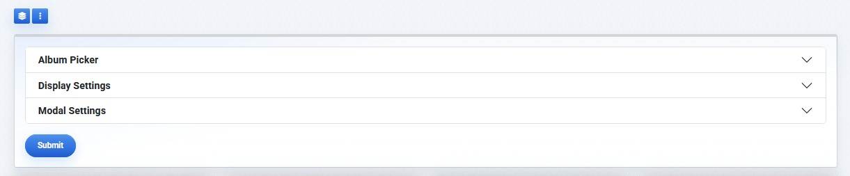 Photo Gallery content block on a page with default settings