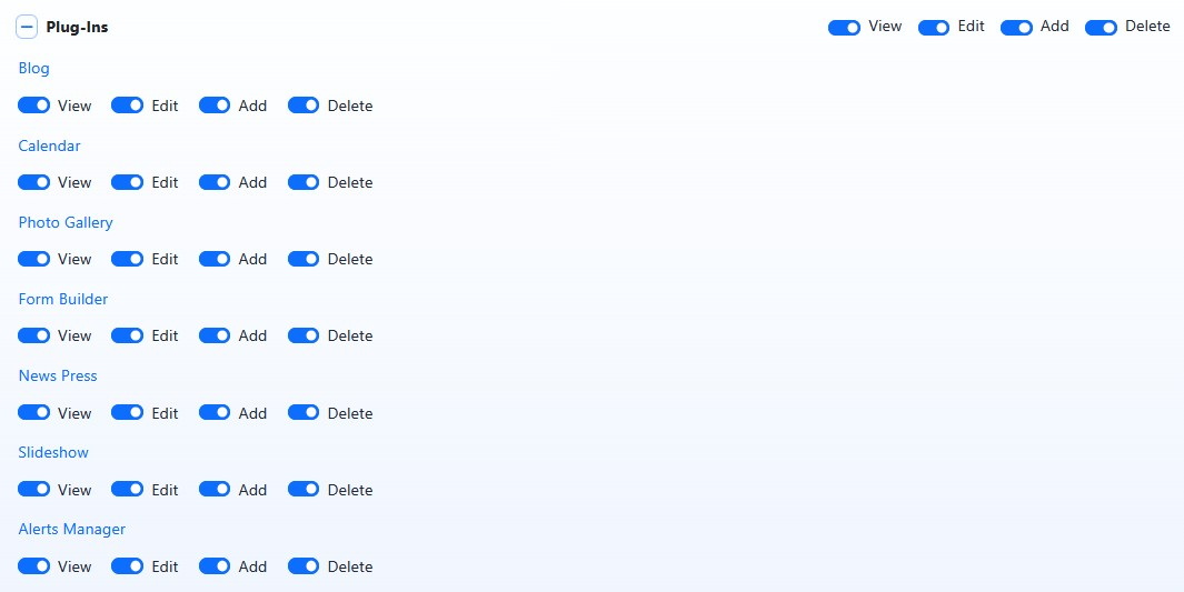Expanded Plug-Ins permission group