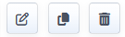 Template row action buttons for edit, copy, and delete