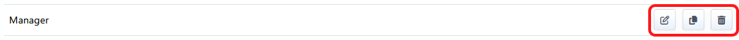 Template row action buttons